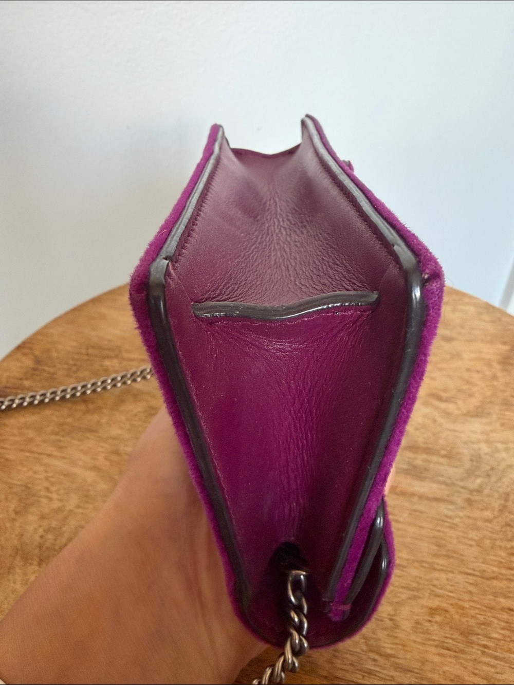 Gucci Dionysus Super Mini Purple Velvet Crystal Chain Crossbody Bag - Picture 4 of 12